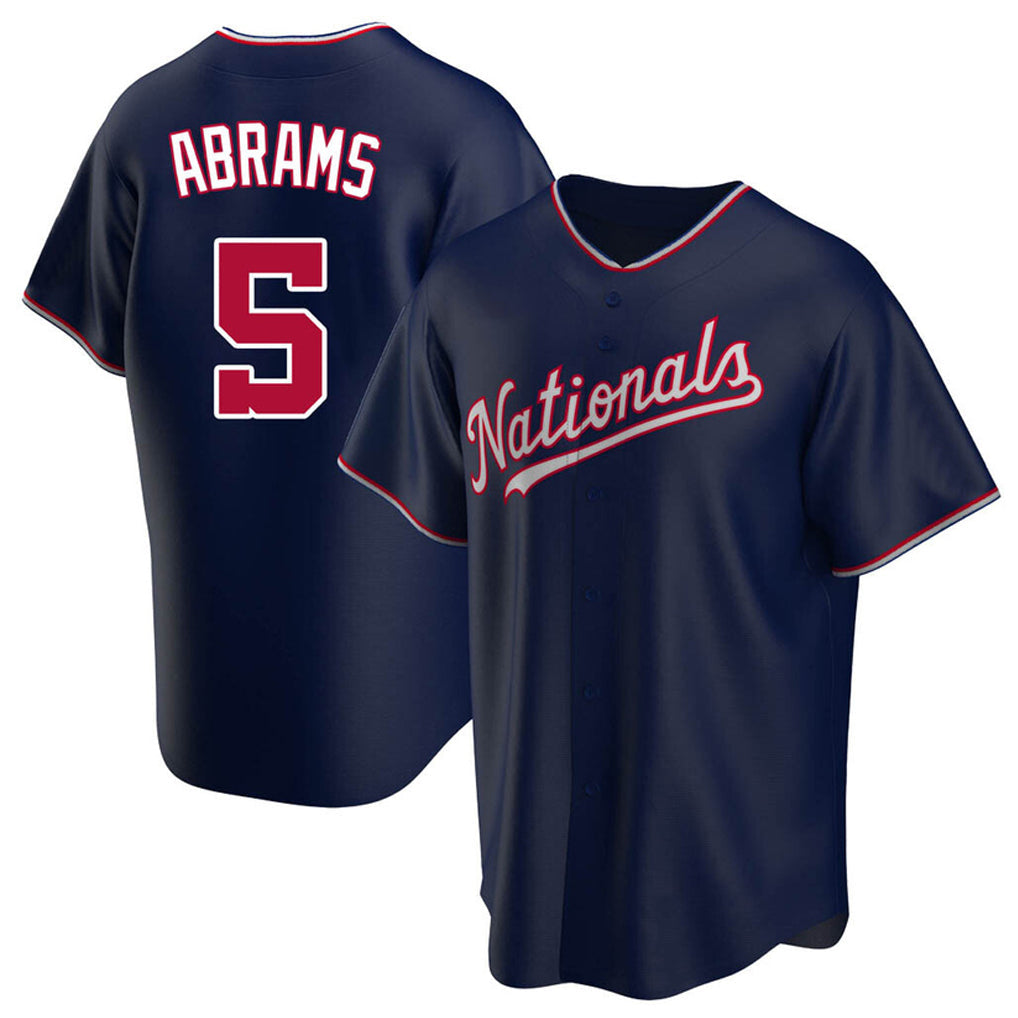 MATTH W.Nationals #5 CJ Abrams Player Navy Blue Replica Game Stitched Jerseys