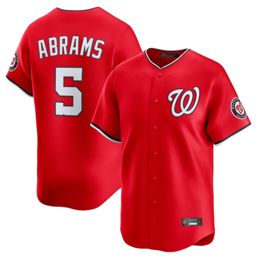 MATTH W.Nationals #5 CJ Abrams Player Red Limited Stitched Jerseys