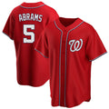 MATTH W.Nationals #5 CJ Abrams Player Red Replica Alternate Game Jerseys