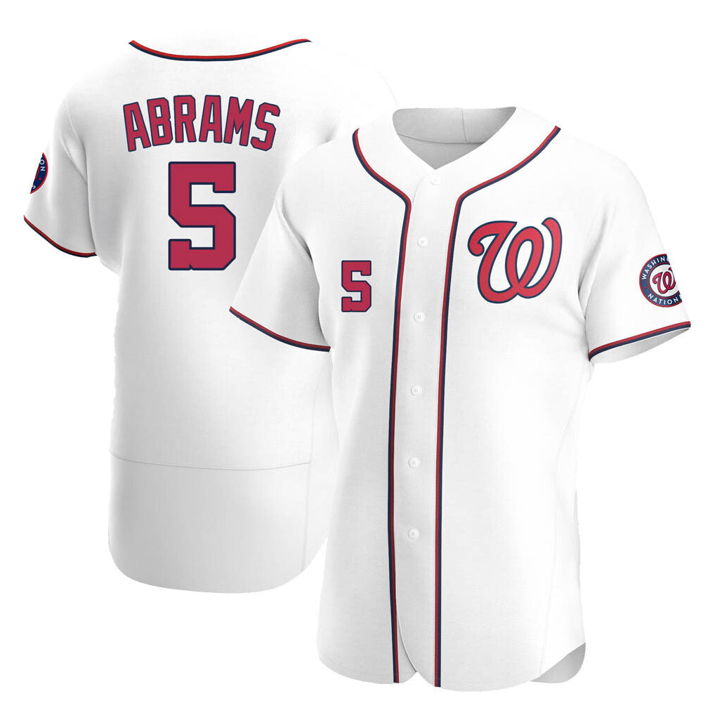 MATTH W.Nationals #5 CJ Abrams Player White Alternate Elite Stitched Jerseys