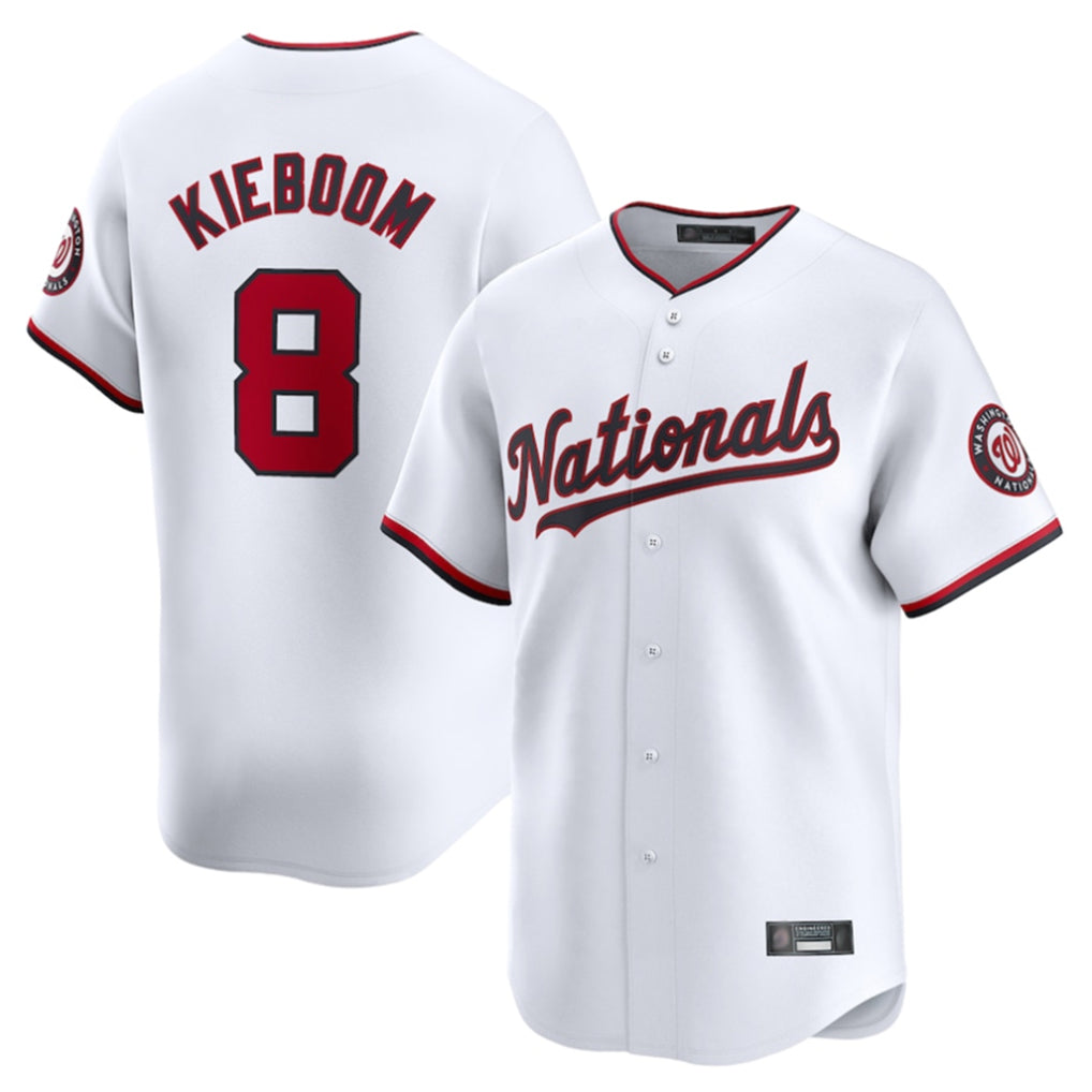 MATTH W.Nationals #8 Carter Kieboom Player White Home Limited Stitched Jerseys