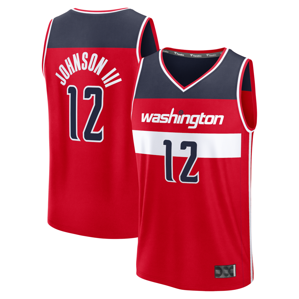 MATTH W.Wizards #12 Tre Johnson III Red Fast Break Replica Jerseys - Icon Edition
