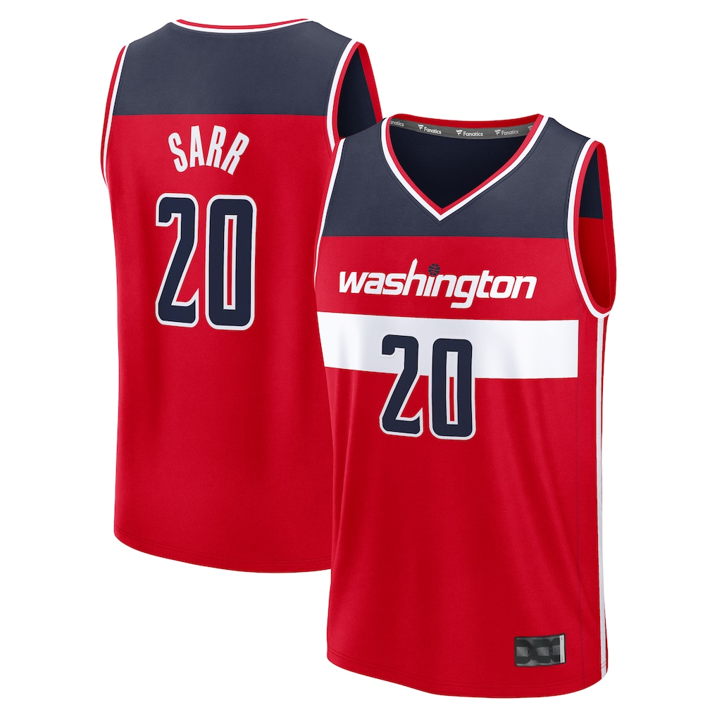 MATTH W.Wizards #20 Alex Sarr Red Fast Break Replica Jerseys - Icon Edition