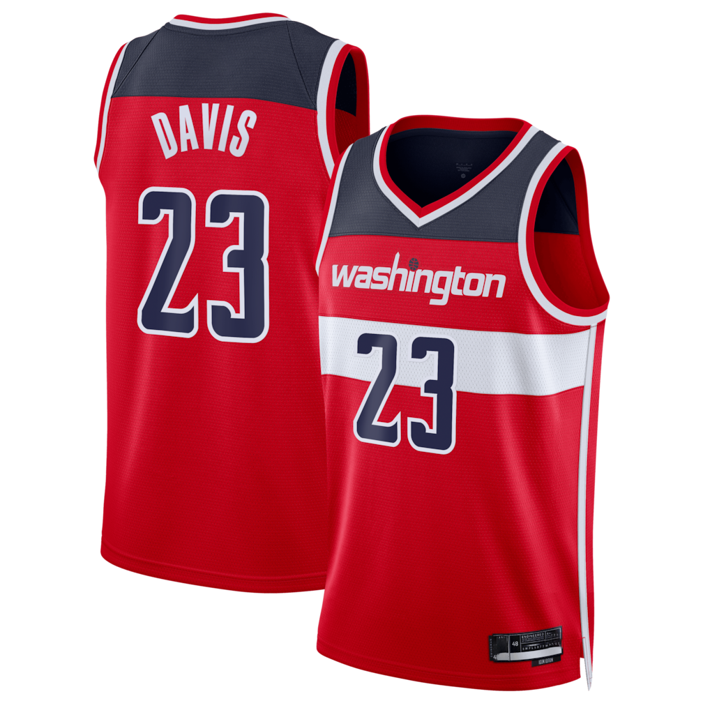 MATTH W.Wizards #23 Anthony Davis Red Swingman Jerseys - Icon Edition