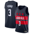MATTH W.Wizards #3 Trae Young Navy Swingman Jerseys - Statement Edition
