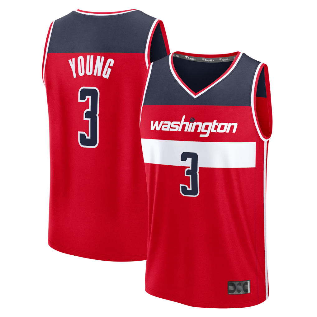 MATTH W.Wizards #3 Trae Young Red Fast Break Jerseys - Icon Edition