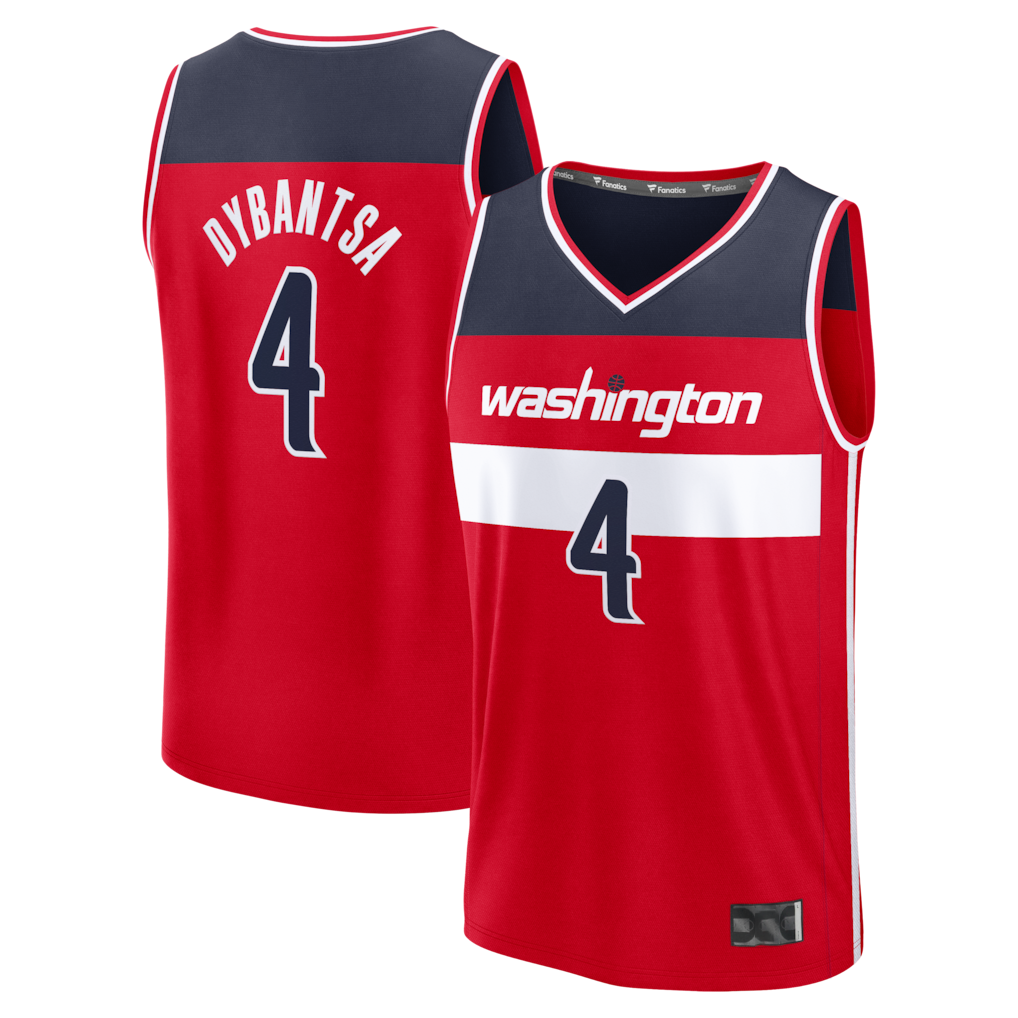 MATTH W.Wizards #4 AJ Dybantsa Red 2026 Draft First Round Pick Fast Break Jersey s- Icon Edition